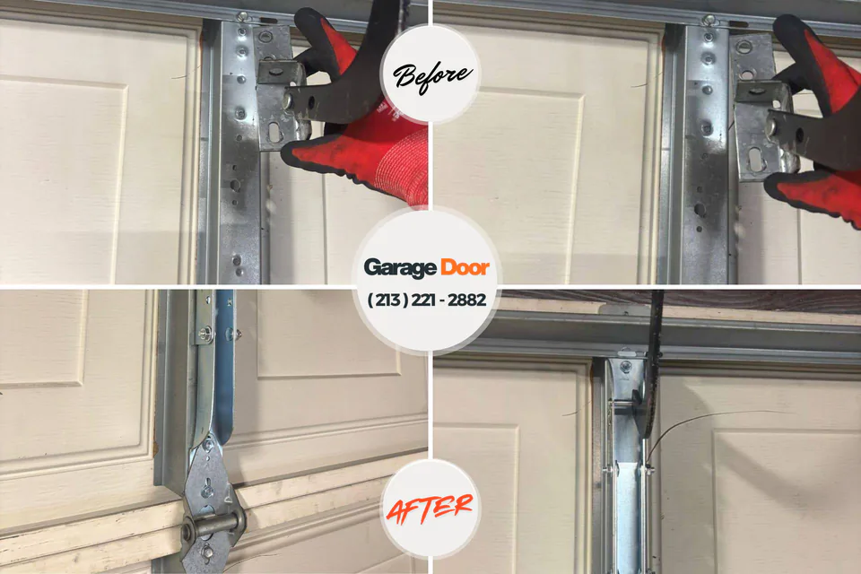 Before and after: garage door repair Ontario, OR